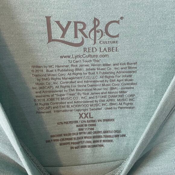 Lyric Culture Stop Hammertime Hi Low Graphic Tshirt size XXL - Picture 4 of 5
